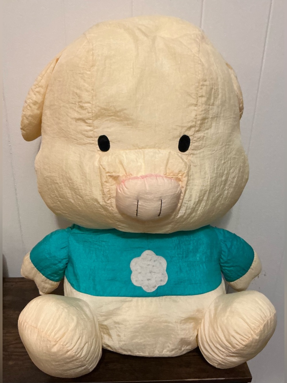 Rare Sanrio 1996 Vintage Pippo Pig Large Nylon Puffalump Plush Toy